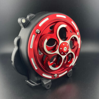 Combo Ốp Gió Vision  Quạt Gió CNC Mẫu Q001 Cánh Đỏ, ốp gió quạt cnc vision đỏ ruby, phụ kiện độ Vision 2025 quạt gió đỏ