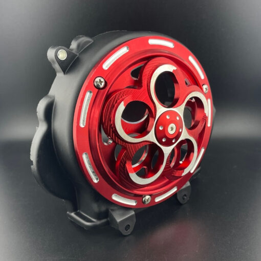 Combo Ốp Gió Vision  Quạt Gió CNC Mẫu Q001 Cánh Đỏ, ốp gió quạt cnc vision đỏ ruby, phụ kiện độ Vision 2025 quạt gió đỏ