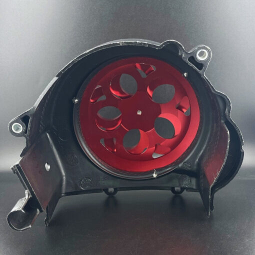 Combo Ốp Gió Vision  Quạt Gió CNC Mẫu Q001 Cánh Đỏ, ốp gió quạt cnc vision đỏ ruby, phụ kiện độ Vision 2025 quạt gió đỏ