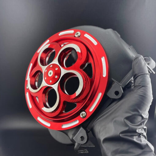 Combo Ốp Gió Vision  Quạt Gió CNC Mẫu Q001 Cánh Đỏ, ốp gió quạt cnc vision đỏ ruby, phụ kiện độ Vision 2025 quạt gió đỏ