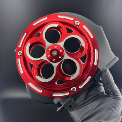 Combo Ốp Gió Vision  Quạt Gió CNC Mẫu Q001 Cánh Đỏ, ốp gió quạt cnc vision đỏ ruby, phụ kiện độ Vision 2025 quạt gió đỏ