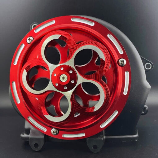 Combo Ốp Gió Vision  Quạt Gió CNC Mẫu Q001 Cánh Đỏ, ốp gió quạt cnc vision đỏ ruby, phụ kiện độ Vision 2025 quạt gió đỏ