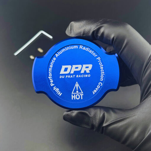 Nắp che két nước DPR xanh dương, nắp che két nước ocean sapphire, blue ocean monster engine, phụ kiện độ két xanh dương 2026, nắp che két exciter wave xanh dương ocean