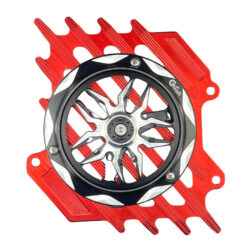 Combo Che Két Nước CNC 2 Val Đỏ Quạt G-Craft , che két nước đỏ ruby g-craft, phụ kiện độ Air Blade Vario che két đỏ