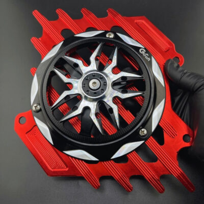Combo Che Két Nước CNC 2 Val Đỏ Quạt G-Craft , che két nước đỏ ruby g-craft, phụ kiện độ Air Blade Vario che két đỏ