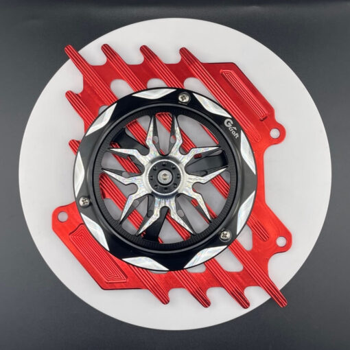Combo Che Két Nước CNC 2 Val Đỏ Quạt G-Craft , che két nước đỏ ruby g-craft, phụ kiện độ Air Blade Vario che két đỏ