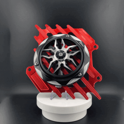 Combo Che Két Nước CNC 2 Val Đỏ Quạt G-Craft , che két nước đỏ ruby g-craft, phụ kiện độ Air Blade Vario che két đỏ