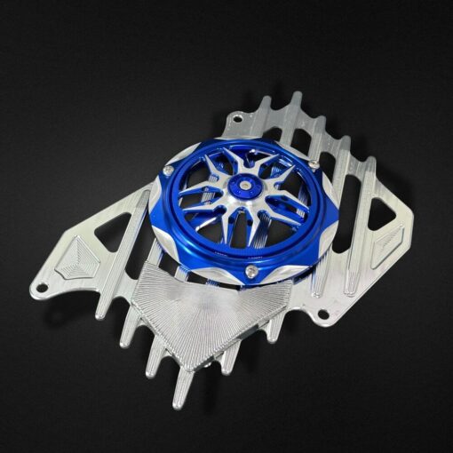 Combo che két nước kèm ốp quạt gió 4 val cnc xanh dương , che két 4 val đỏ, ốp quạt gió CNC, phụ kiện xe tay ga 4 val, độ xe AB Vario...